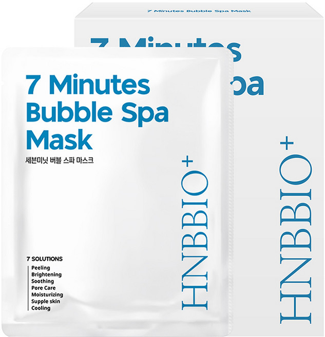 HNBBIO 세븐미닛 버블스파 마스크팩, 3개, 8개입