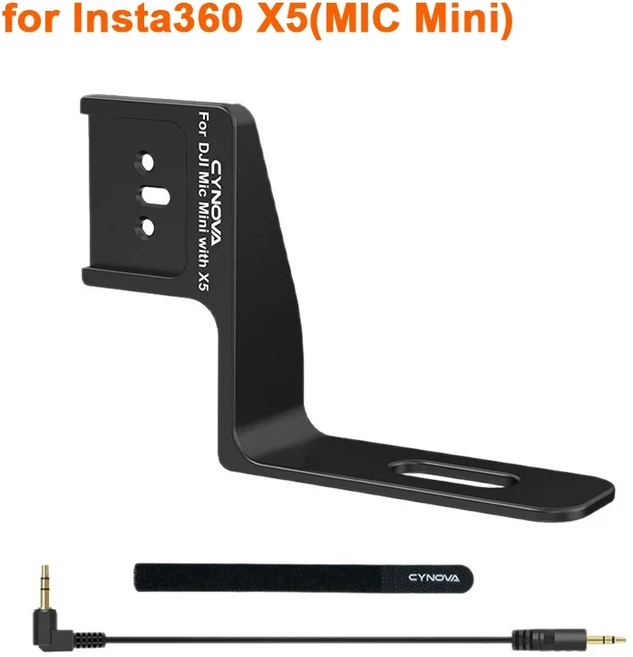 DJI MIC MINI/2 RX 수신기 용 CYNOVA Insta360 X5/X4 카메라 확장 홀더 액세서리 오디오 브래킷 알루미늄, 03 MIC MINI X5