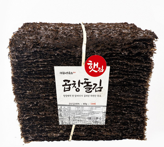 25년 곱창김 특상품 돌김, 200g, 1개
