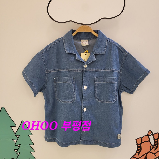 오후 부평점 유행 타지 않는 데일리템##신축성도 좋아 착용감 굿##언제나 멋스러운 데님 반팔 셔츠