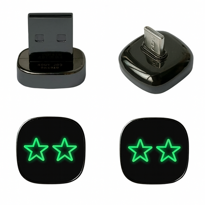 귀여운 USB 각인 메모리 LED 차량 유에스비 A타입, 1개, 64GB
