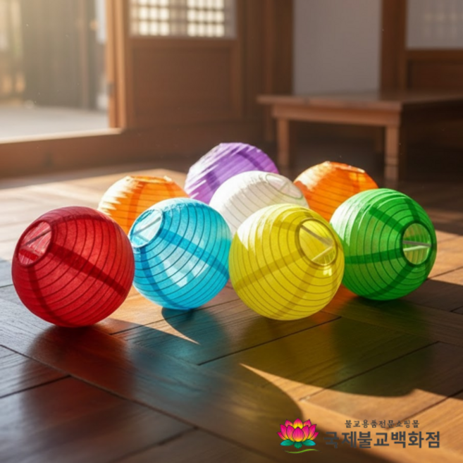 소원등 10cm 100개 - 천재질 색상6가지 미니만월등 미니연등, 혼합100개