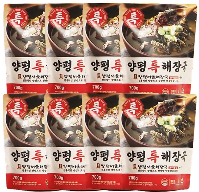 [TenTenPlus] 이용식 양평특해장국 양평서울해장국 큰아들집 (고추향미유 증정) 선지 양 내장탕 한우로 푹 끓인 45년 전통의 대를 이은 전통의 비법 그대로, 1세트, 5.6kg