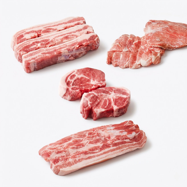 설렘한입 녹차먹인 한돈 삼겹살 1kg 오겹살 목살 캠핑 갈비 항정 가브리살 수육용 통삼겹, 1개
