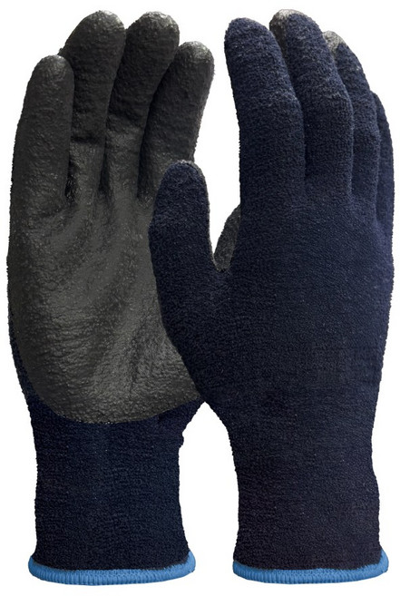 기모 플리스 두꺼운 NBR 코팅 방한 작업 장갑, 10세트, 블랙