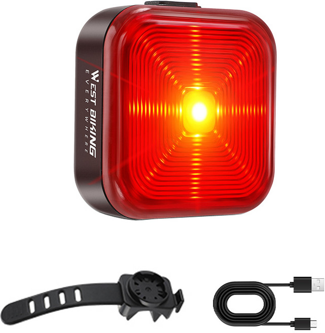 시그니처베이지 C타입 퀵릴리즈 자전거 후미등 YPZ440, 1개, 레드 싯포스트