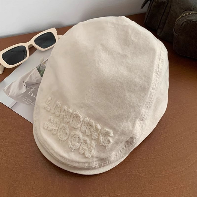 해피유통 여성 캡 모자 여름데님 사계절 데일리 빈티지 헌팅캡 베레모 why