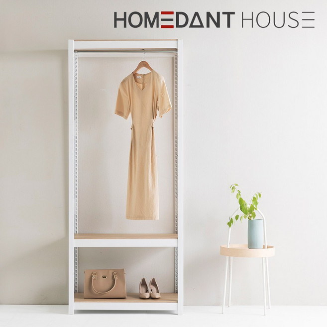 홈던트하우스 시스템행거 조립식 철제 드레스룸 선반 옷걸이 700x500x1200(h) - 3단(행거1), 블랙