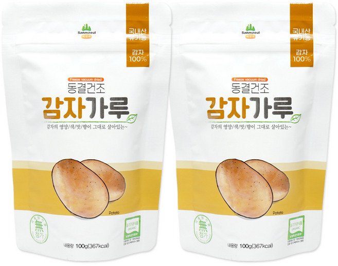산마을 동결건조 감자가루, 100g, 2개