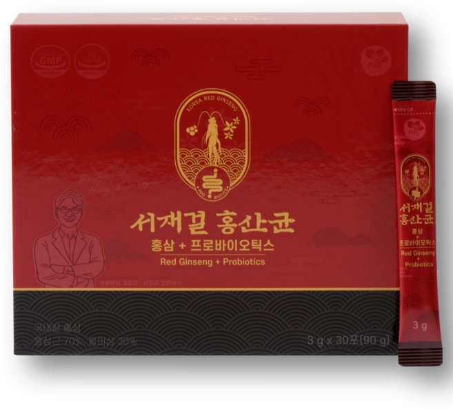 서재걸 홍산균 면역력 피로회복 장건강 2in1 6년근 국내산 홍삼과 유산균을 한번에 섭취, 1개, 90g