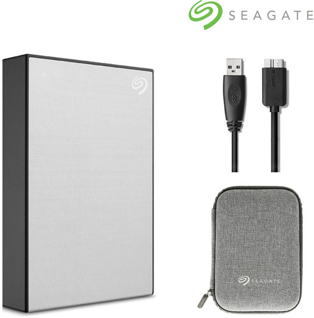 씨게이트 One Touch HDD 외장하드 데이터복구+암호화 기능+파우치+USB케이블, 5TB, ONE TOUCH 실버