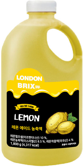 런던브릭스 레몬에이드 농축액, 1.8kg, 1개