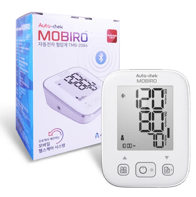 오토첵 MOBIRO 모비로 혈압계 TMB-2084-B 가정용 자동전자 혈압측정기, 1개 - 쿠팡