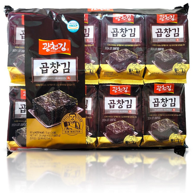 광천김 광천 곱창김 16단(5gX16봉), 1개