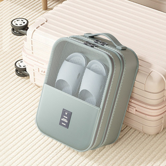 수다소리 여행용 신발 파우치 3단 골프 운동화 방수 캐리어 결합