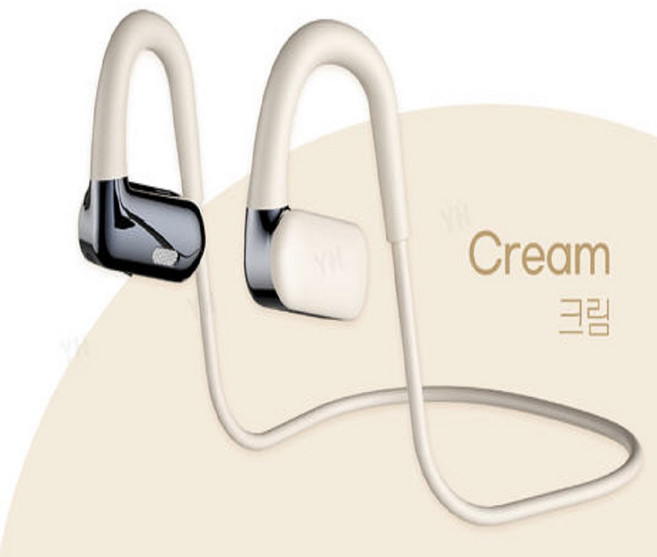 델메이트 gni-310 OWS 공기전도 블루투스 이어폰, 크림