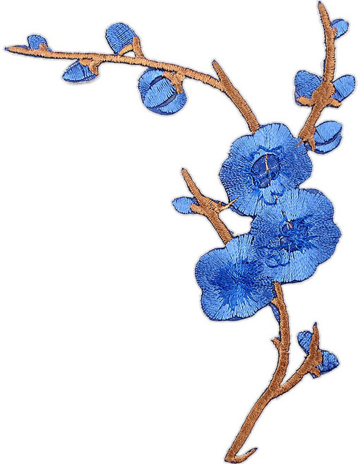 매화꽃 한복장식 자수 패치 자수와펜 열접착형, 5개, 자수 매화-소(NO.08)