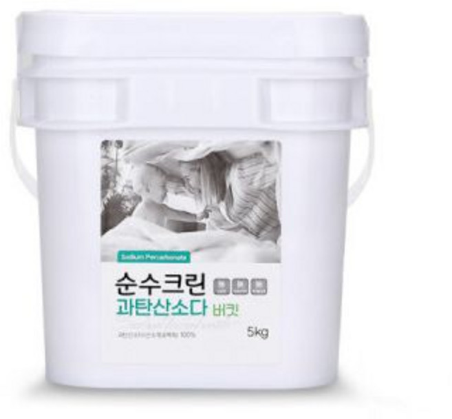 순수크린 과탄산소다 버킷 대용량 1등급원료 산소계표백제, 5kg, 1개, 순수크린 과탄산소다 대용량 5KG 버킷타입 /세탁세제표