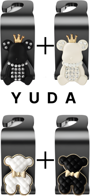 YUDA 자동차 수납 고급형 후크걸이 1+1 2개, STYEL 1 킹 베어, 1세트