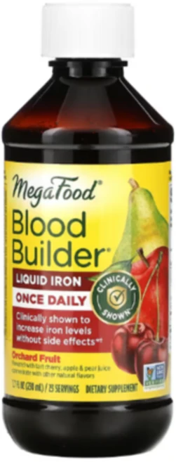 메가푸드 Blood Builder 액상 철분 하루 1회 오차드 프루츠 맛 230ml, 1개 - 쿠팡