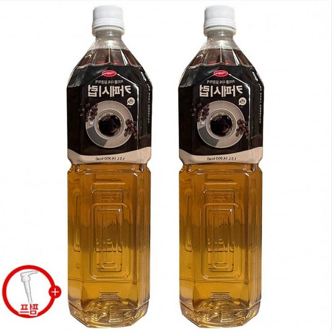 홈카페 대용량 카페시럽 1.5L 2개 시럽펌프 커피 재료 설탕 액상 당 시럽