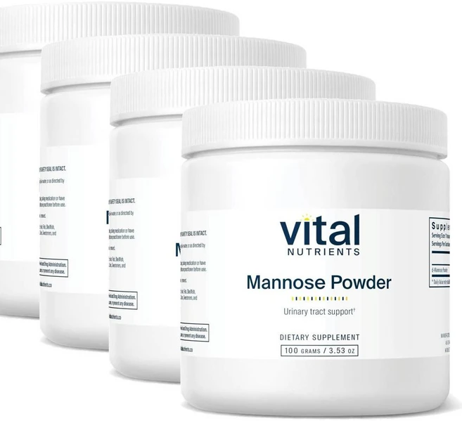 바이탈 뉴트리언츠 디만노스 파우더 포 유리너리 트랙 앤드 블래더 서포트 Vital Nutrients Mannose Powder, 4개, 100g - 쿠팡