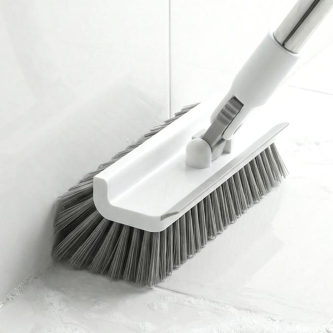 [모서리부터 바닥까지 깔끔]집안굿 욕실 바닥 청소솔 화장실 청소도구, 1개, 퓨어화이트