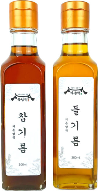 하남댁 건강한 고소함 저온압착 참기름+들기름, 1세트
