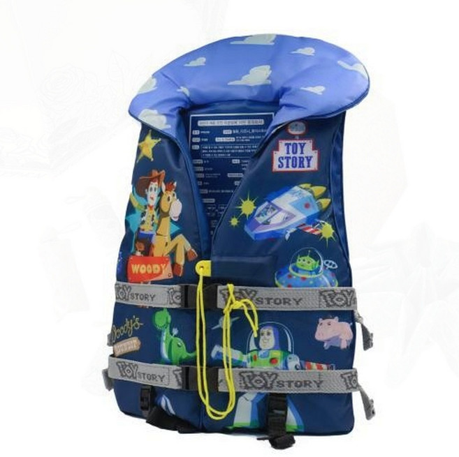 어린이 구명조끼 캐릭터 물놀이 수영용 안전장비 부력보조, 1개, 상세페이지 참조