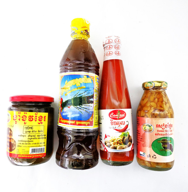캄보디아식품 액젓피쉬소스 핫칠리소스 소이빈 레몬피클 조합, 850g, 1