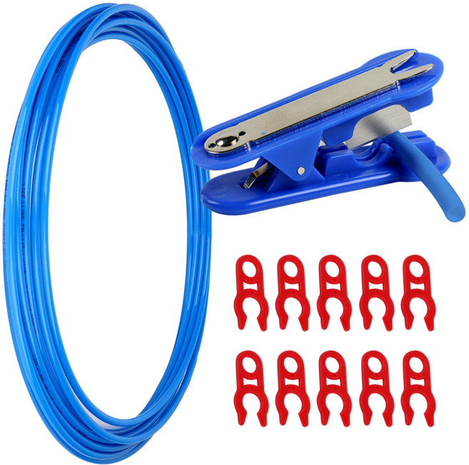 국산 정수기 호스 부속 블루6mm호스10M+안전클립10p+컷팅기, 1개