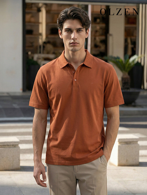 올젠 트위스트 코튼 카라 티셔츠 (ZOE2TT1310)