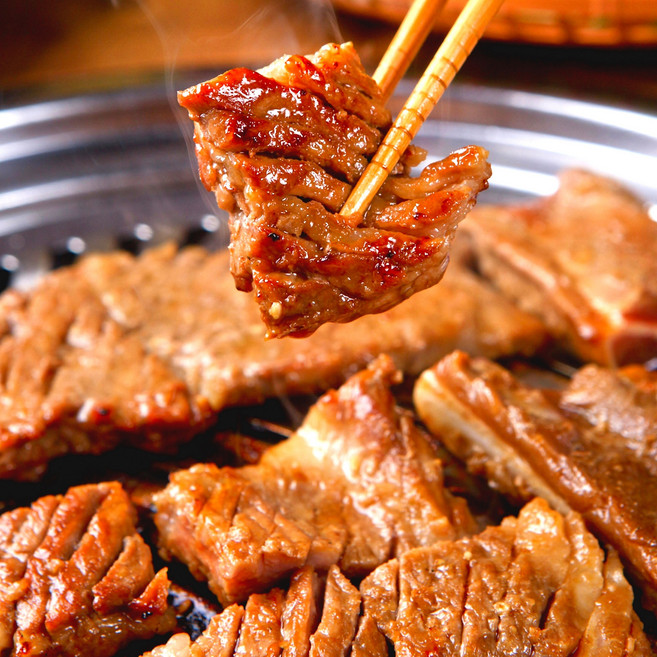 [국내산 돼지 왕갈비] 칼집 양념 돼지 왕구이 5대 2KG, 1개