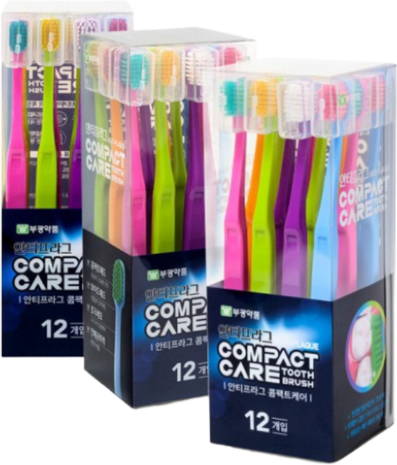 부광 얇은헤드 칫솔 초극세모 12입, 36개입, 1개