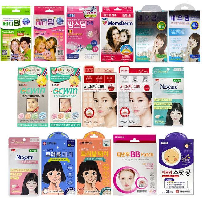 여드름 트러블 패치 모음, 10.메디힐에이제로샷붉은스팟, 1개, 80개입