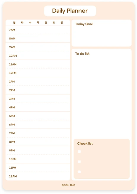도치이모 예쁜 냉장고 자석 메모보드 메모시트 스케줄러 화이트보드 주간계획표(마카 포함), [대형] 데일리 플래너 (세로형) - 쿠팡