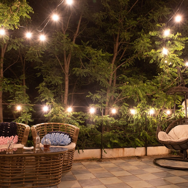 방수 파티라이트 전구세트 카페 스트링 라이트 오징어등 7구 10구 20구 30구 40구 야외 줄조명 알전구 220V, 주광색, 7개