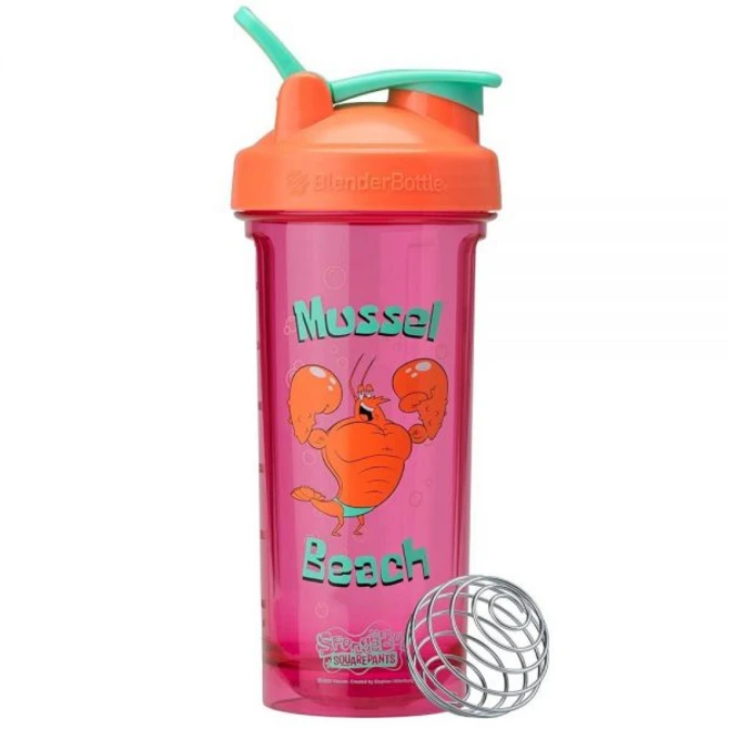 BlenderBottle 스폰지밥 셰이커 보틀 프로 시리즈 단백질 쉐이크 및 운동 전 사용에 적합 828ml(28온스) 오렌지/핑크 홍합 해변, 블랜더보틀 BlenderBottle 스폰지밥 셰이커 보, 1개 - 쿠팡