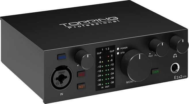 최고의 E1X2 OTG USB 오디오 인터페이스 XLR 마이크 프리앰프 48V 팬텀 파워 24비트192kHz 8DAW6 루프백 채널 PC 및 모바일 녹음 듀얼 라이브스트림 제로, E1x2 OTG-White