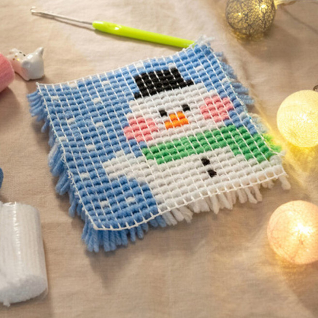 크리스마스 스킬자수 만들기 털실 도안 산타 트리 눈사람 꾸미기