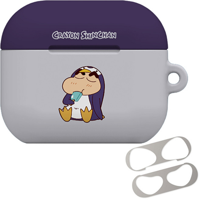 짱구 액션투톤 에어팟 하드 케이스+철가루방지스티커 에어팟, 펭귄 액션 투톤, 에어팟3세대, 1개