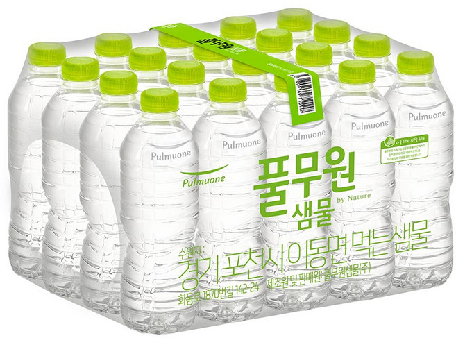 풀무원샘물 무라벨 생수, 500ml, 100개