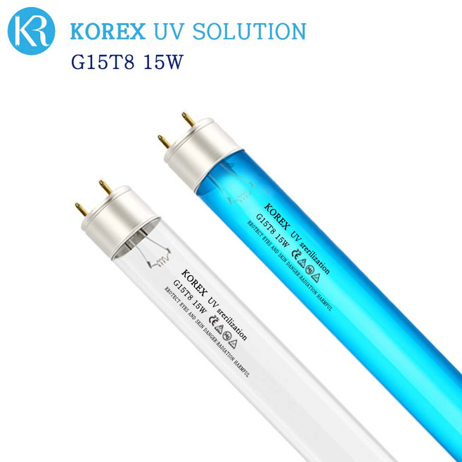 [단품] KOREX UV/ G15T8 15W 자외선살균램프 UV 살균램프 칫솔살균 컵살균, 1개