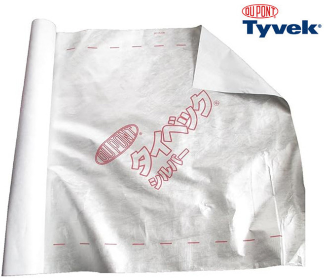듀폰 타이벡 투습성 방수 차열 시트 원단 소프트 아사이듀폰정품 (210x100) [Tyvek Silver-2.1], 1개