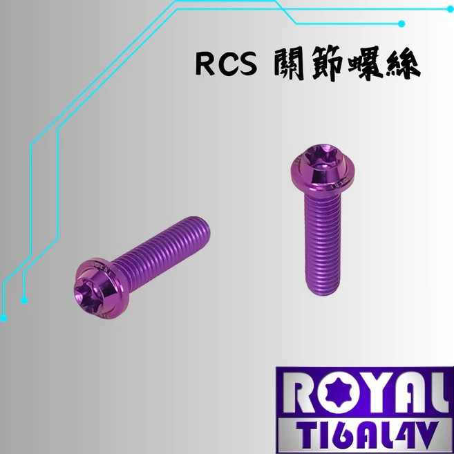 ROYAL 鈦合金 RCS 關節螺絲 M6*25 P:1.0 皇家紫, 1個