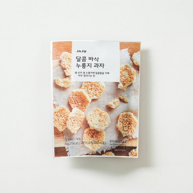 테온셀 JAJU 공식브랜드관 달콤바삭 누룽지과자, 60g, 1개
