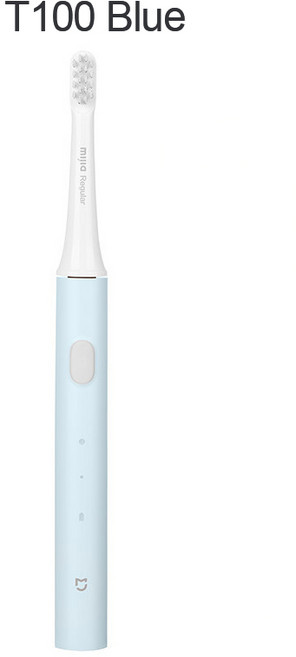 Xiaomi Mijia 초음파 전기 칫솔 무선 USB 충전 칫솔 방수 초음파 자동 칫솔, T100 라이트 블루