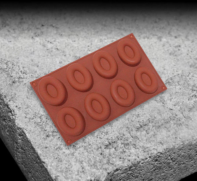 비즈쿡 스몰 실리콘 몰드, 1개, 홈오발 8구