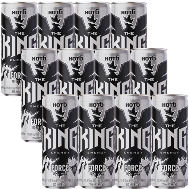 롯데칠성 핫식스 더킹 포스, 355ml, 12개