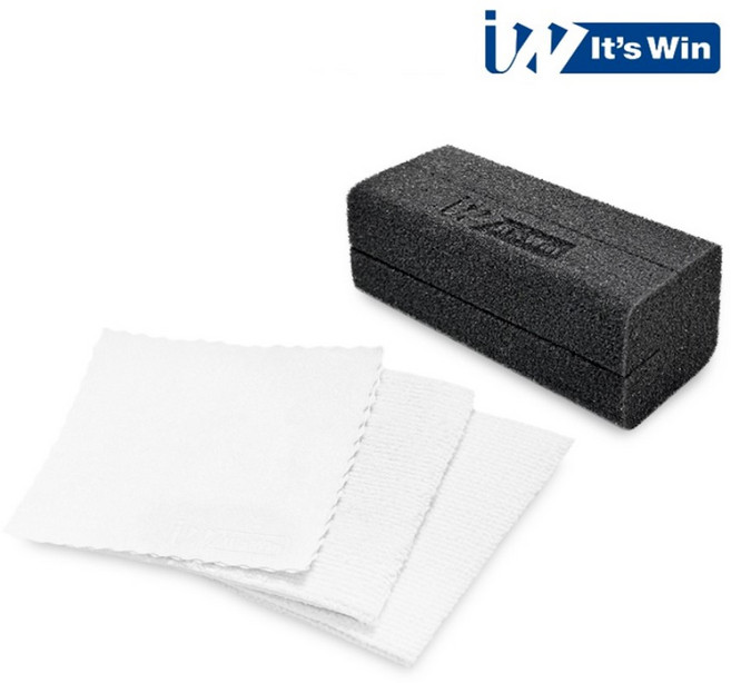 잇츠윈 코팅블럭 4S 유리막 유리발수 도포용 어플리케이터 코팅 블록 방수 원단, 1세트